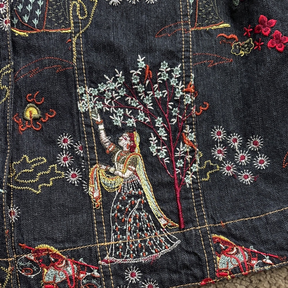 Chicos Floral Patterned Denim Jacket - image 7